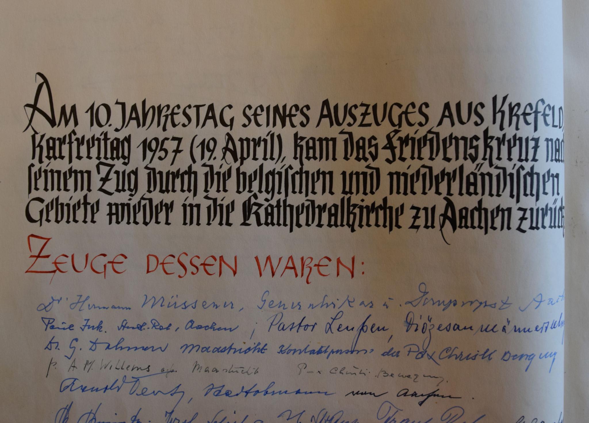 Urkundenbuch 1957 Nach euregionaler Reise