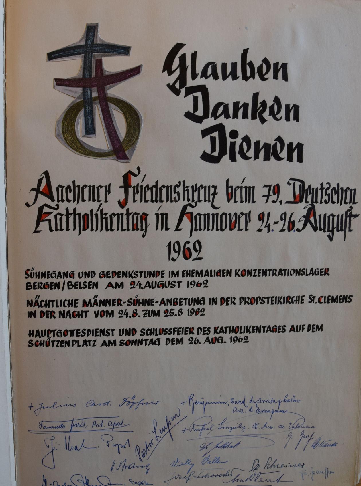 Urkundenbuch 1962 Katholikentag